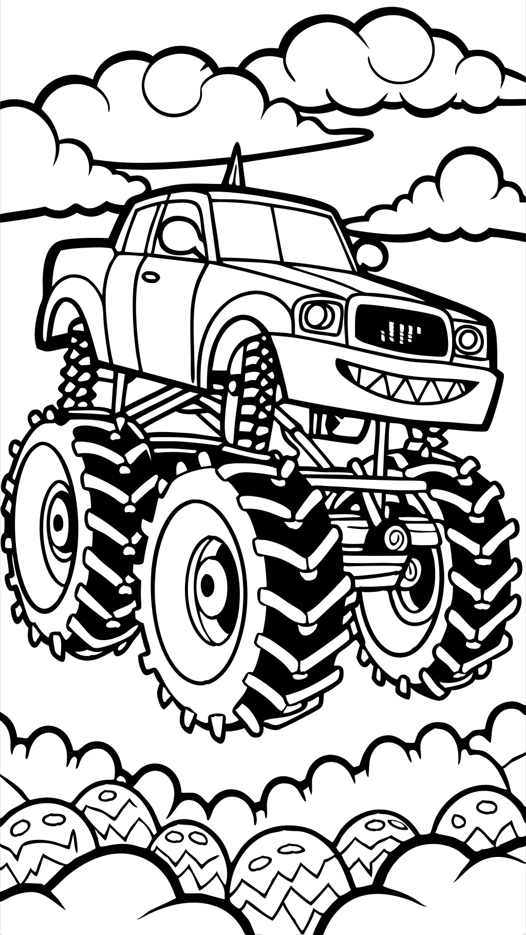 grave digger coloring page